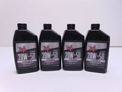 Twin Power SAE 20W-50 Premium Motorcycle Engine Oil 4 Pack 539012