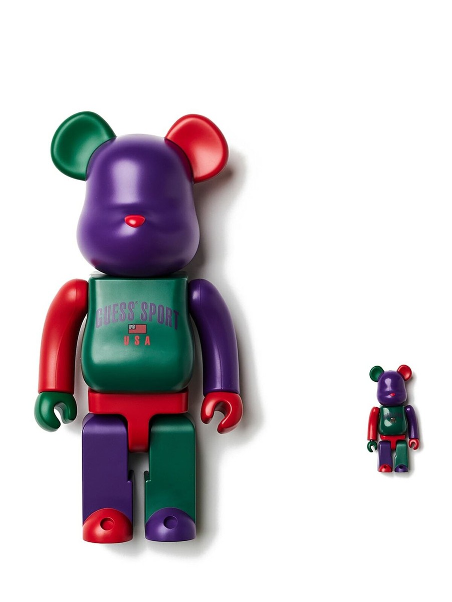 MEDICOM TOY - BE@RBRICK Guess Sport Logo 100％ & 400％ Guess Sport 400% 100% Bearbrick Medicom Toy Be@rbrick Rare