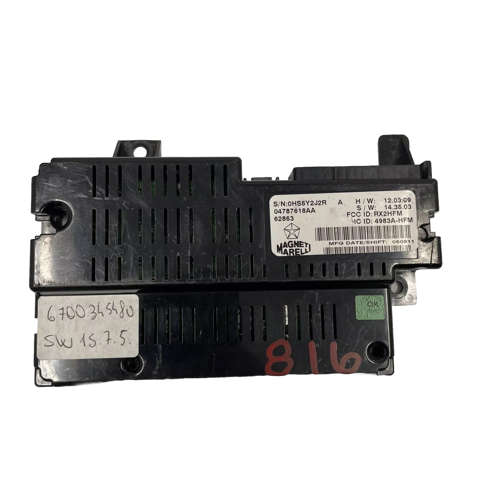 2016 Maserati Quattroporte U Connect Bluetooth Multimedia Control Module 2014-17