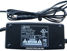GPX APX001B AC/DC Power Adaptor 9V 2000mA 2.5mm For Some GPX DVD Players Tested