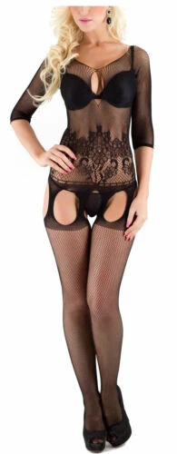 Erotik-Ouvert-Catsuits aus Fischnetz