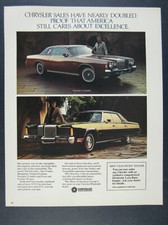 1976 Chrysler New Yorker Brougham Cordoba Photo Vintage Print Ad 1976 Chrysler New Yorker Brougham Cordoba Photo Vintage Print Ad