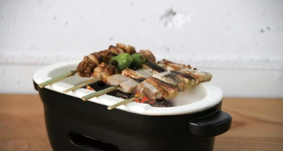 Японский гриль HIBACHI KAMOSHIKA угольная водяная печь банка керамика бездымная - Изображение 4 из 4