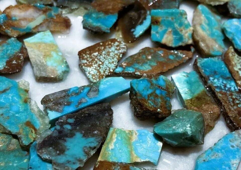 !55 г старый колокол коринфская бирюза! Плиты 🔥ПОРЕЗАННЫЕ! ЛИХОРАДОЧНО ГОРЯЧАЯ РАСПРОДАЖА! 🔥 - Изображение 4 из 4