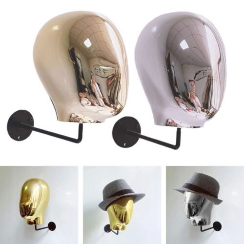 Mannequin Head Decorative Metal Holder Hat Holder Rack Wigs Display Stand UK - Afbeelding 1 van 16