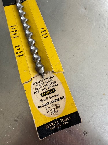 NOS Stanley Russell Jennings 7/16" BIT BRACE ERDBOHRER No.100RJ Sheffield England - Bild 2 von 9