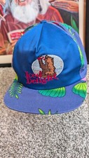Vintage Iced Delight Hat Cap Blue Floral Adjustable Bear Logo Made In USA Party