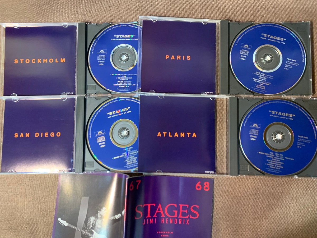 JIMI HENDRIX Stages JAPAN 4CD BOX SET POCP-2161~4 w/ OBI JIMI HENDRIX Stages JAPAN 4CD BOX SET POCP-2161~4 w/ OBI