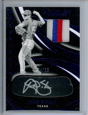 2020 Immaculate Nick Solak Texas Rangers Monochrome Patch Auto Blue Foil /25