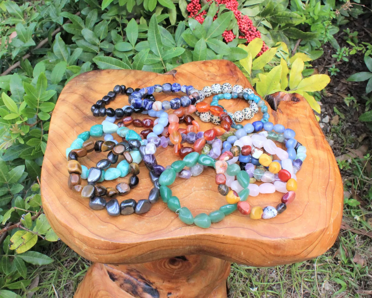 Crystal gemstone sale bracelets