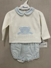 Completo pantaloncino e maglione neonato/neonata