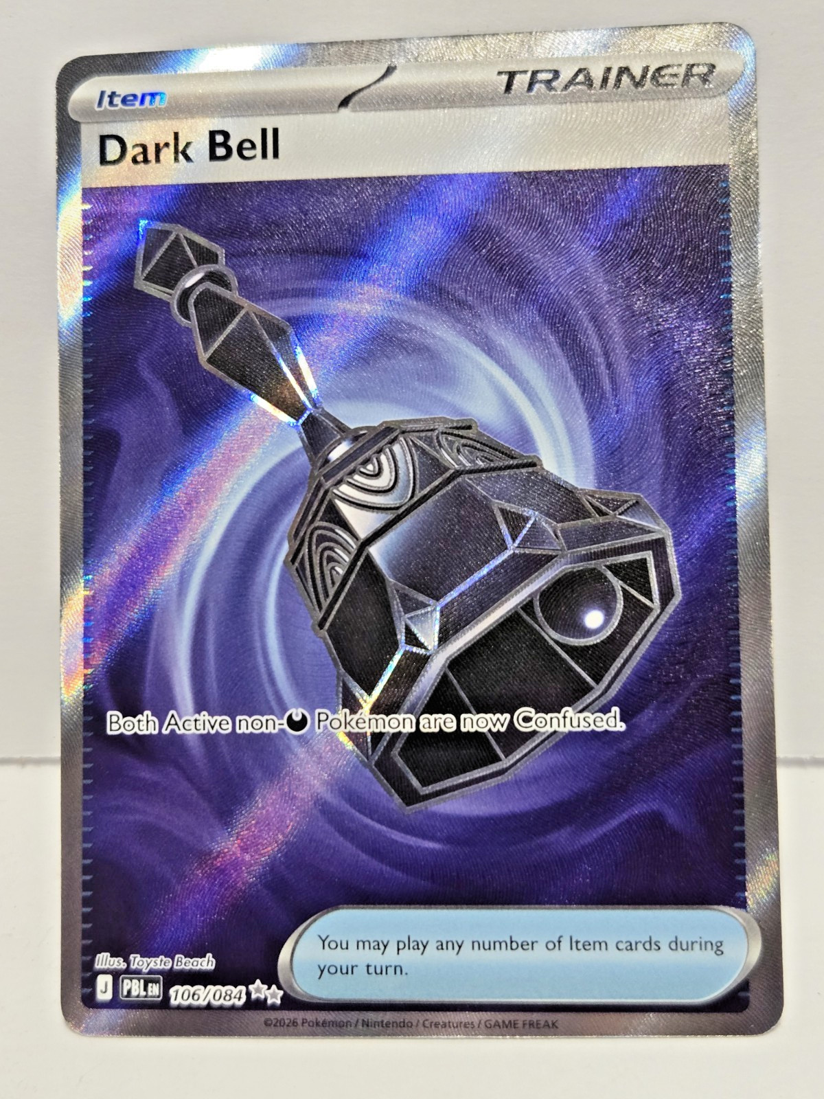 Pokemon TCG Cards Dark Bell 106/084 Pitch Black Full Art Ultra Rare Holo NM-M