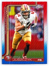 2025 Topps Chrome #270 Kyle Juszczyk Red, White, & Blue Refractor