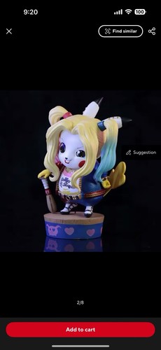 12 CM Pikachu as Harley Quinn From Harley Quinn and the Joker - Picture 1 of 16
