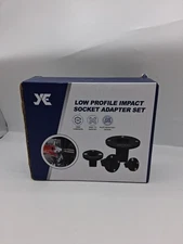 Socket Adapter Set, 4PC Low Profile Impact Ratchet Adapter Kit for Tight Spaces 