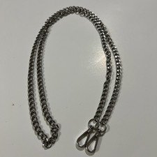 Bag Chain Strap Replacement Shoulder Silver Tone Metal Swivel Lobster Hook