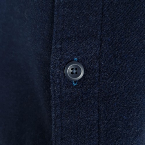 Patagonia Shirt Mens Medium Navy Blue Organic Cotton Button Up Workwear Flannel - Picture 10 of 17