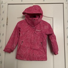 Columbia Girls Pink Interchange 2 in 1 Coat W/ Removable Jacket Hood Size XS 6-7