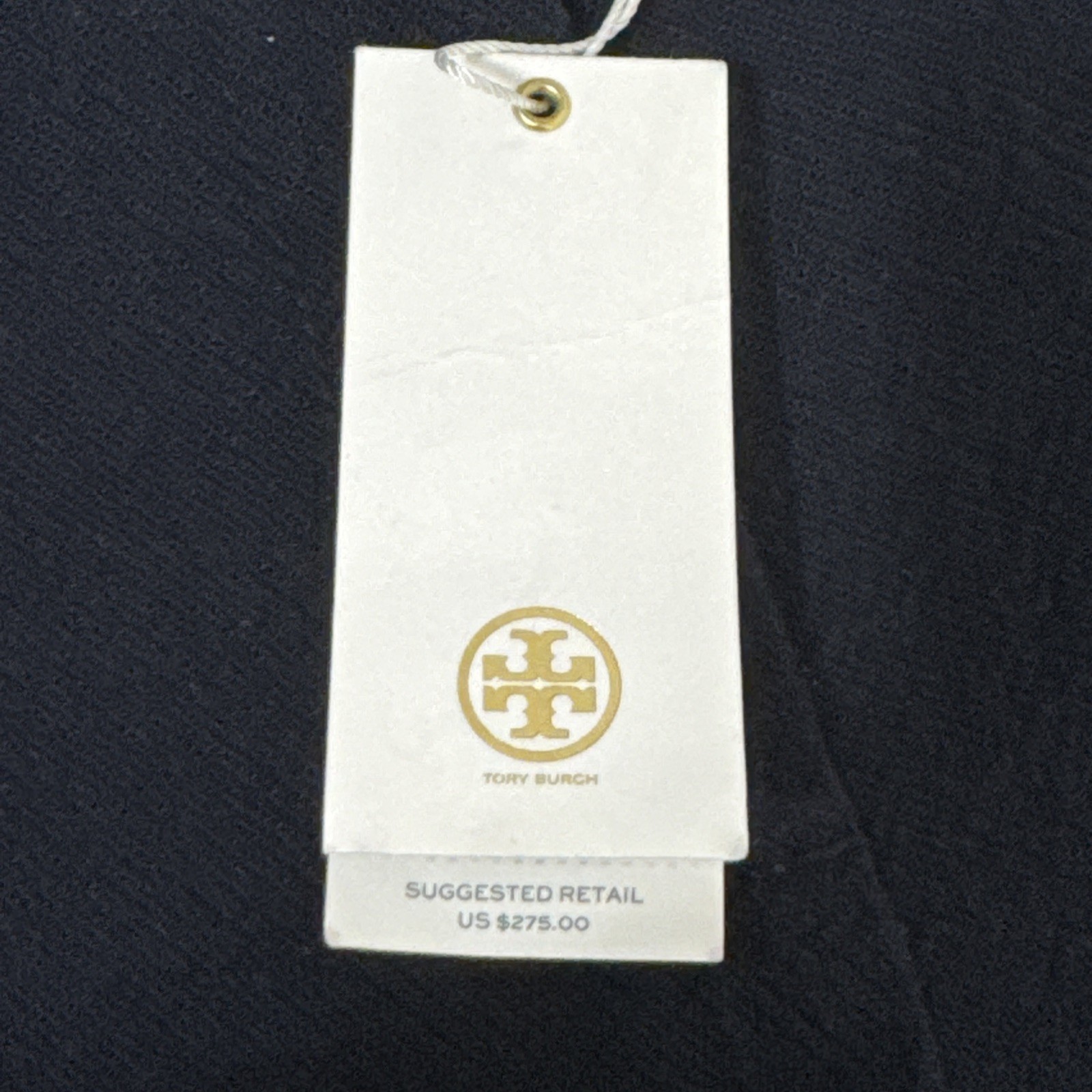 Tory Burch Women's 10 Textured Straight Leg Dress Pants Navy NWT Inseam 27.5" thumbnail 8