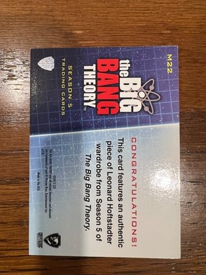 Cryptozoic Big Bang Theory Leonard Hofstadter Wardrobe Relic Card