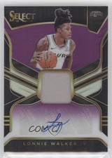 2018-19 Panini Select Rookie Jersey Purple Prizm 5/99 Lonnie Walker IV Auto 01w3