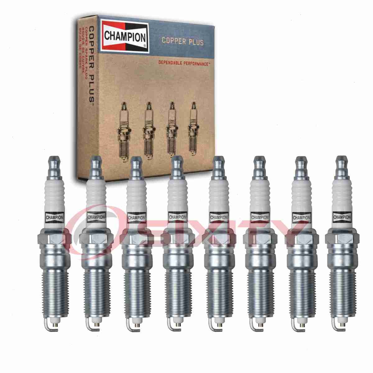 8 pc Champion Copper Plus 443 Spark Plugs for RE16MC AP5263 5306 5149002AA id