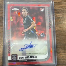Topps Chrome Sapphire-MLS 2025 Onni Valakari SDFC -Red Diamonds-  RC-Auto /5