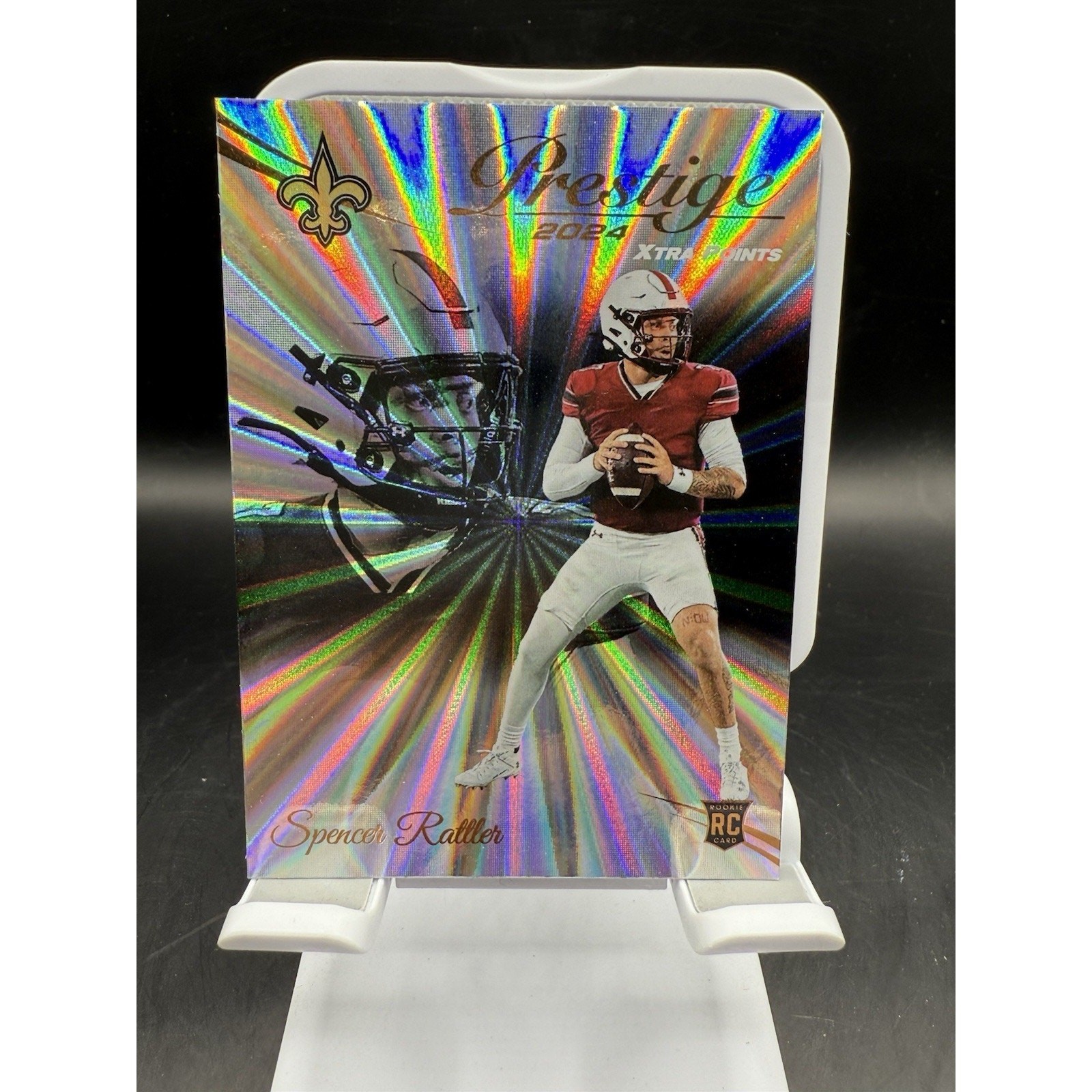 2024 Panini Prestige - Rookies Spencer Rattler #359 Xtra Points Sunburst Rookie