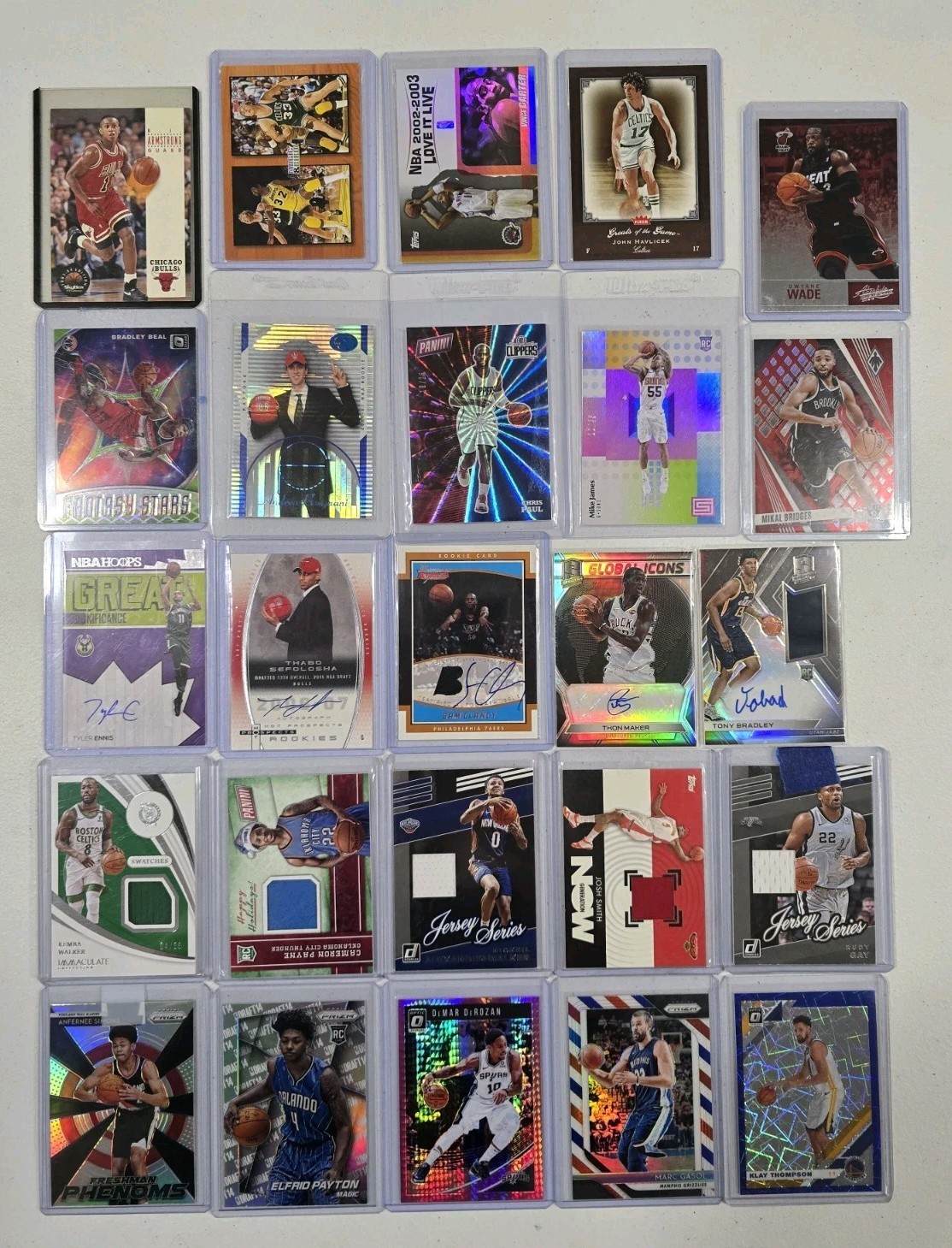 Huge NBA Basketball card lot X 25 numbered / Auto / Inserts / GU Jersey Patch RC