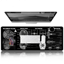 Extended Gaming Mouse Pad, Large Microfiber Desk Mat, Non-Slip Base, 31.5"x11.8"