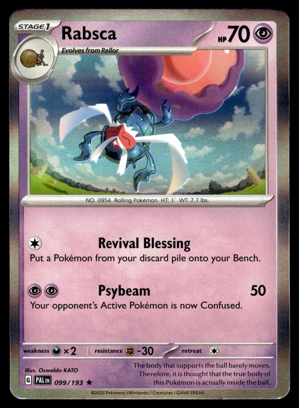 Rabsca 099/193 Rare Paldea Evolved Pokemon Holo Near Mint