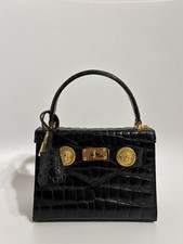 Vtg Gianni Versace Mini Croc Embossed Medusa ...