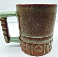 Vintage Frankoma Pottery Company Coffee Tea Cup Mug Earthtone Color 4"