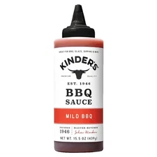 Kinder's Mild BBQ Sauce Premium Quality Handcrafted Gluten Free No HFCS 15.5 Oz