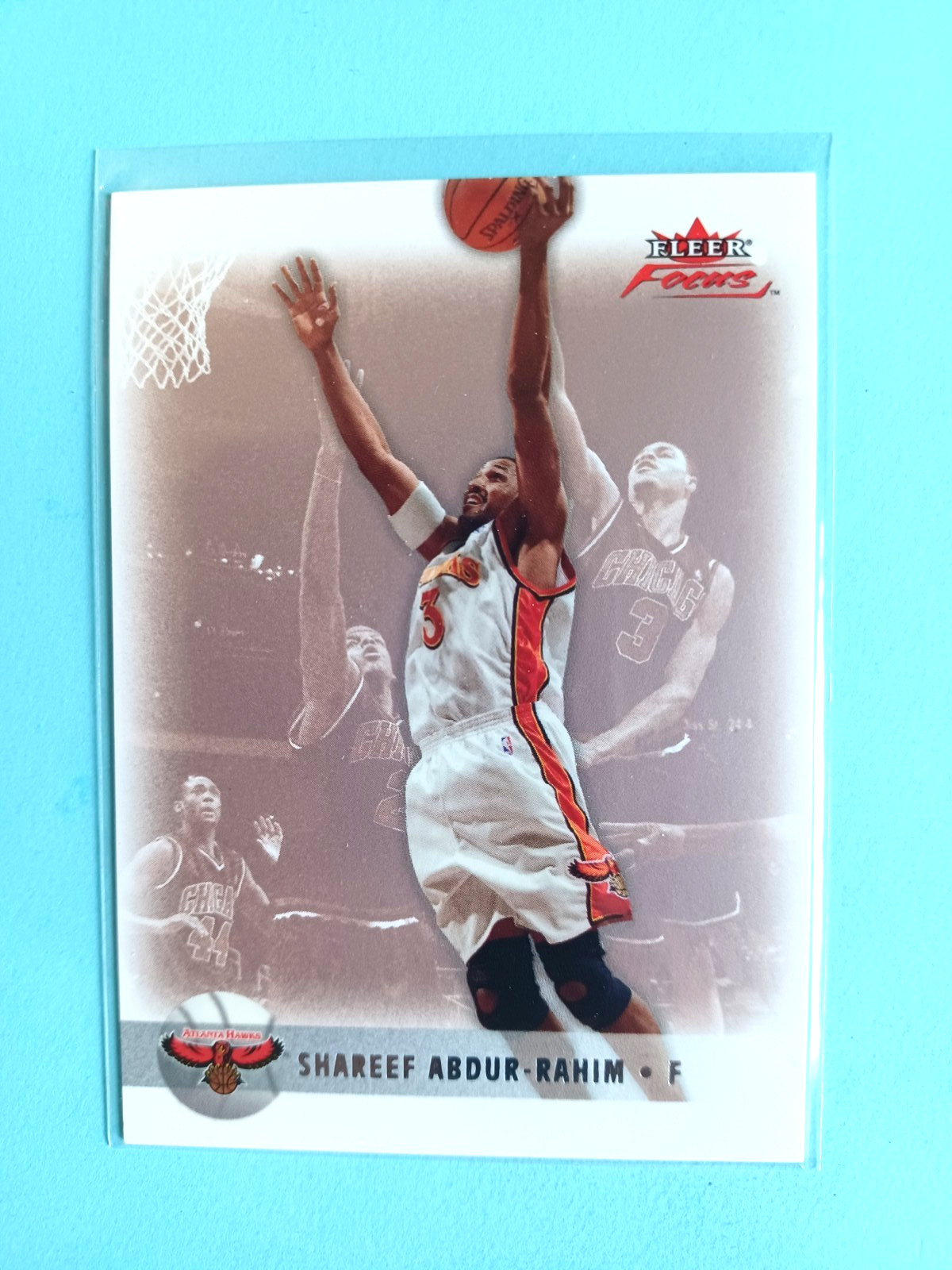 2003-04 FLEER FOCUS SHAREEF ABDUR-RAHIM #69 ANNIVERSARY SILVER #XX/25 NO # HAWKS
