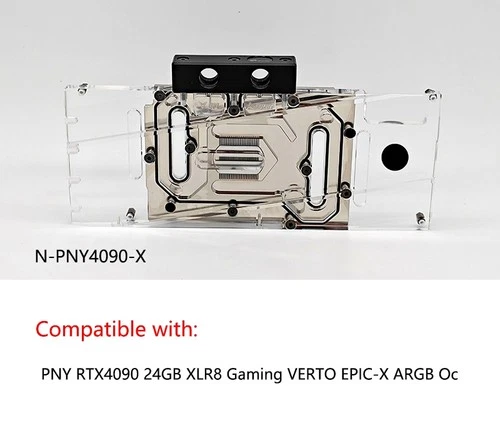 Granzon Full Coverage GPU Block For PNY RTX4090 24GB XLR8 Gaming VERTO EPIC-X