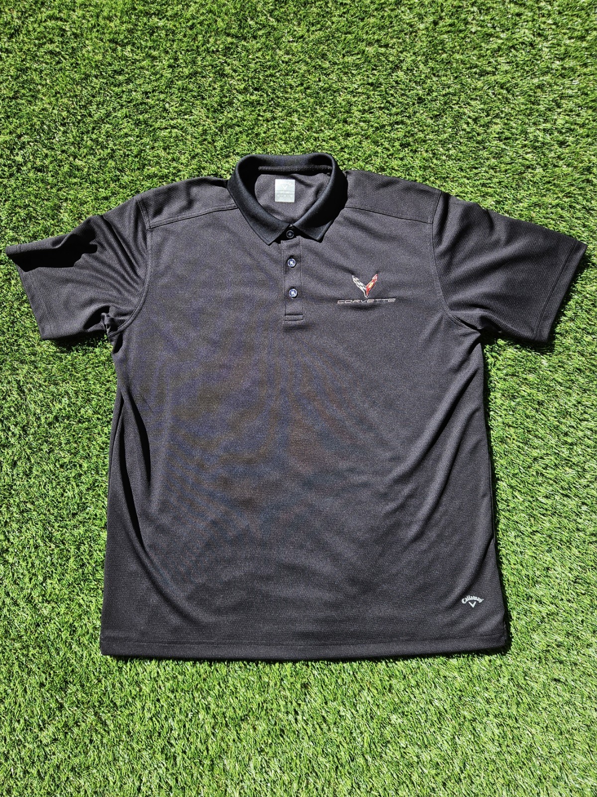 Black X-large Corvette Logo Polo Shirt