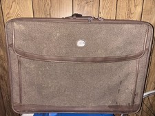 Vintage Brown Suade Diane Von Furstenberg suitcase