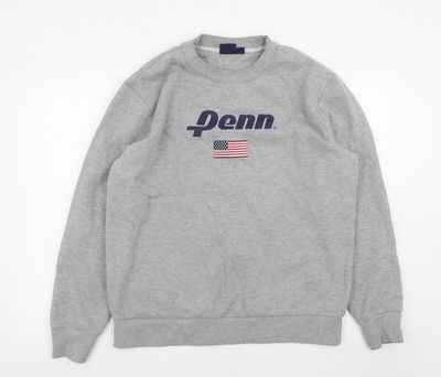 Penn x Primark Herren grau Rundhals XL Sweatshirt USA Flagge Grafik