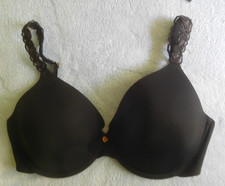 NATORI 732080 Pure Luxe T-Shirt Smooth Contour Bra 30DDD Black NWT