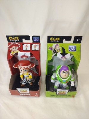 Mattel Disney Pixar Toy Story Buzz Lightyear & Jessie Click Figs ~ New In Box