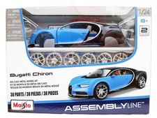 Maisto Assembly Line 1/24 Bugatti Chiron Pre-Finished Die Cast Model Kit.