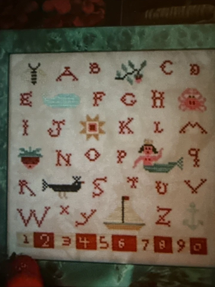 New Original Birds of a Feather 'Mermaid Sampler' Cross Stitch Chart - Image 3 of 4