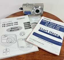 Olympus FE-230 7.1MP Silver Digital Camera w/ xD Picture Card New Battery-Tested