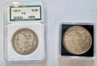 Pair of Morgan Silver Dollars 1887-O 1921 Circulated ANI Beautiful coins
