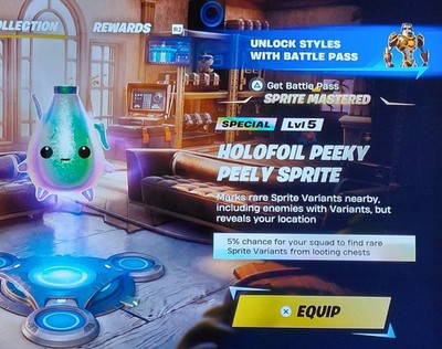 Holofoil Peeky Peely Sprite    U KEEP IT ( INDEX LVL5) 