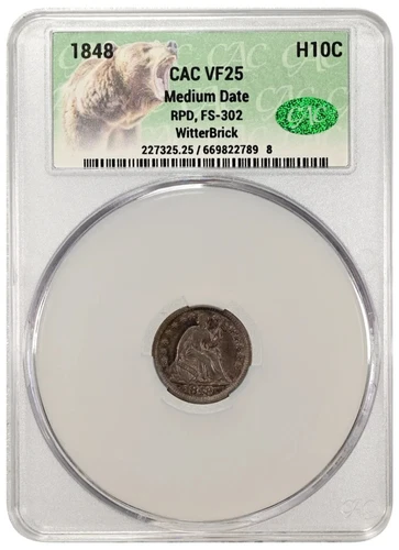 1848-P Seated Liberty Half Dime — photo from another recent sale