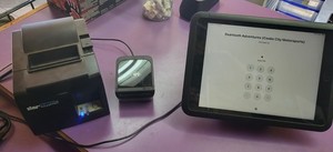 Shopify POS Register-Tablet Case, iPad 10.2 W/Dock, Tap & Chip, Printer