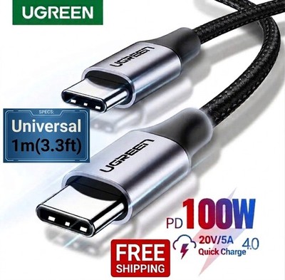 Ugreen Usb Type C Cable 5A 20W Fast Charging Cable PD3  QC 3.0 100W  type C to C