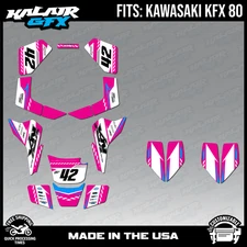 Graphics Kit for Kawasaki KFX 80 Lethal Series - Magenta